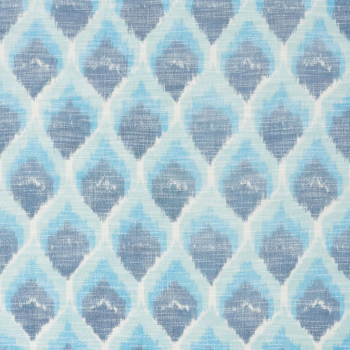 Schumacher 72641 Odisha Ikat Blues fabric swatch