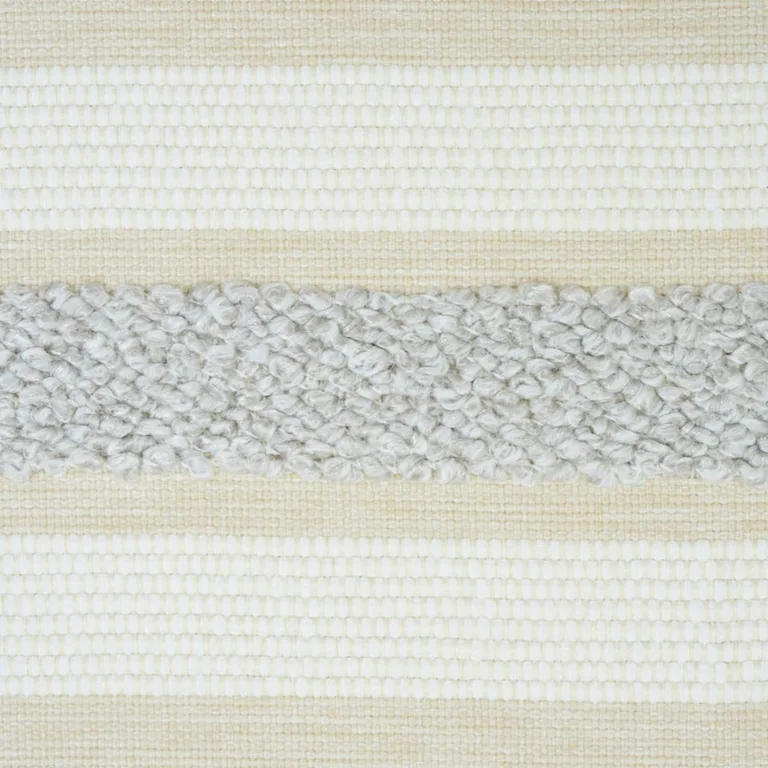 Schumacher 78490 Ohara Stripe Indoor/Outdoor Grey fabric swatch