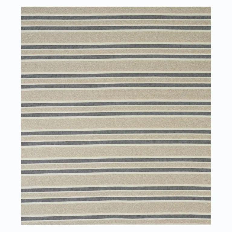 Schumacher 78492 Ohara Stripe Indoor/Outdoor Taupe fabric swatch