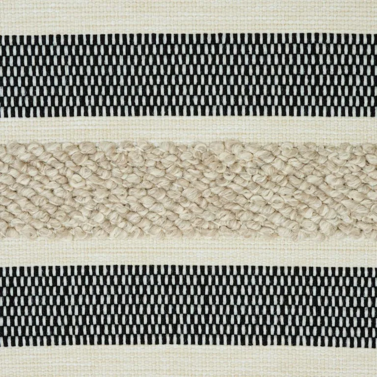 Schumacher 78492 Ohara Stripe Indoor/Outdoor Taupe fabric swatch