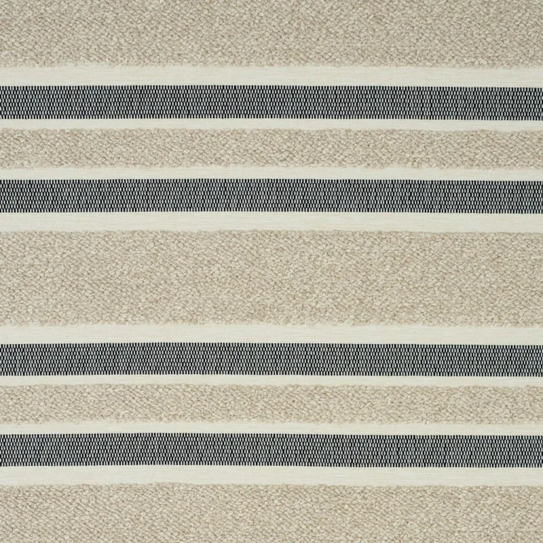 Schumacher 78492 Ohara Stripe Indoor/Outdoor Taupe fabric swatch
