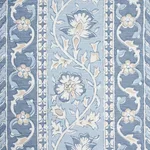 Schumacher 177615 Ojai Paisley China Blue fabric swatch