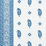 Schumacher 177611 Ojai Paisley Indigo fabric swatch