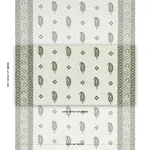 Schumacher 177614 Ojai Paisley Leaf Green fabric swatch