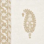 Schumacher 177612 Ojai Paisley Neutral fabric swatch
