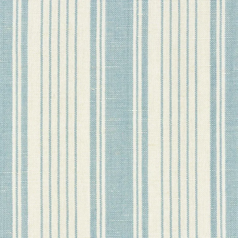 Schumacher 73001 Ojai Stripe China Blue fabric swatch