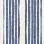 Schumacher 73002 Ojai Stripe Indigo fabric swatch