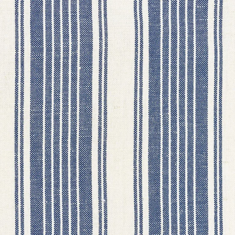 Schumacher 73002 Ojai Stripe Indigo fabric swatch