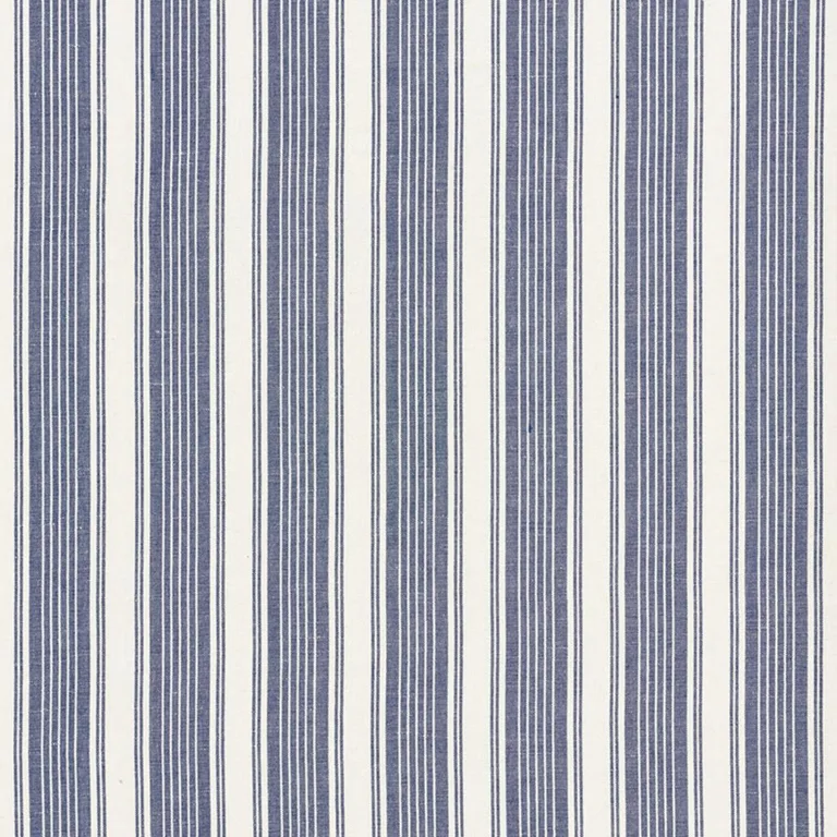 Schumacher 73002 Ojai Stripe Indigo fabric swatch