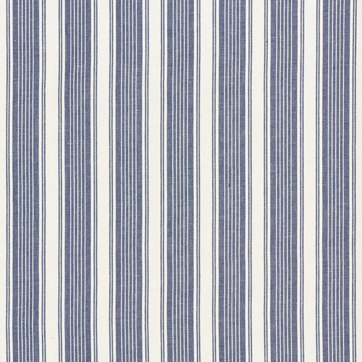 Schumacher 73002 Ojai Stripe Indigo fabric swatch