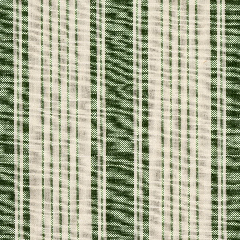 Schumacher 73005 Ojai Stripe Leaf Green fabric swatch