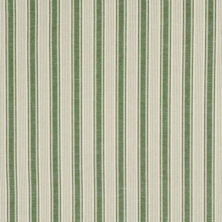 Schumacher 73005 Ojai Stripe Leaf Green fabric swatch