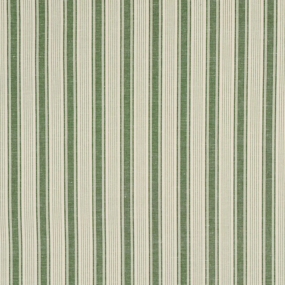 Schumacher 73005 Ojai Stripe Leaf Green fabric swatch