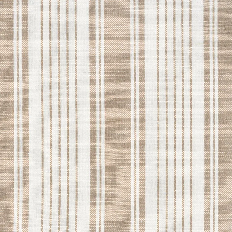 Schumacher 73003 Ojai Stripe Neutral fabric swatch