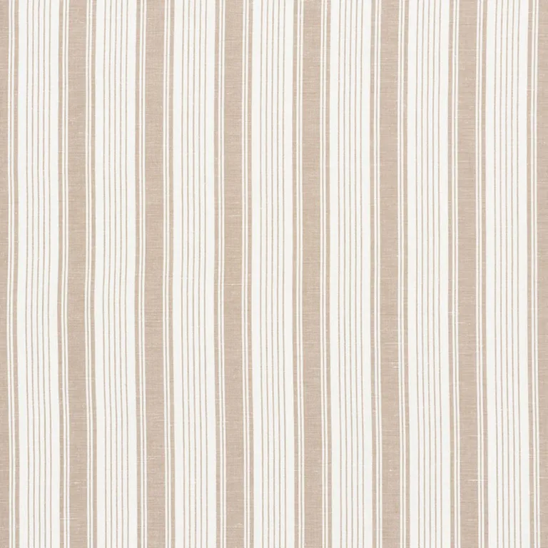 Schumacher 73003 Ojai Stripe Neutral fabric swatch