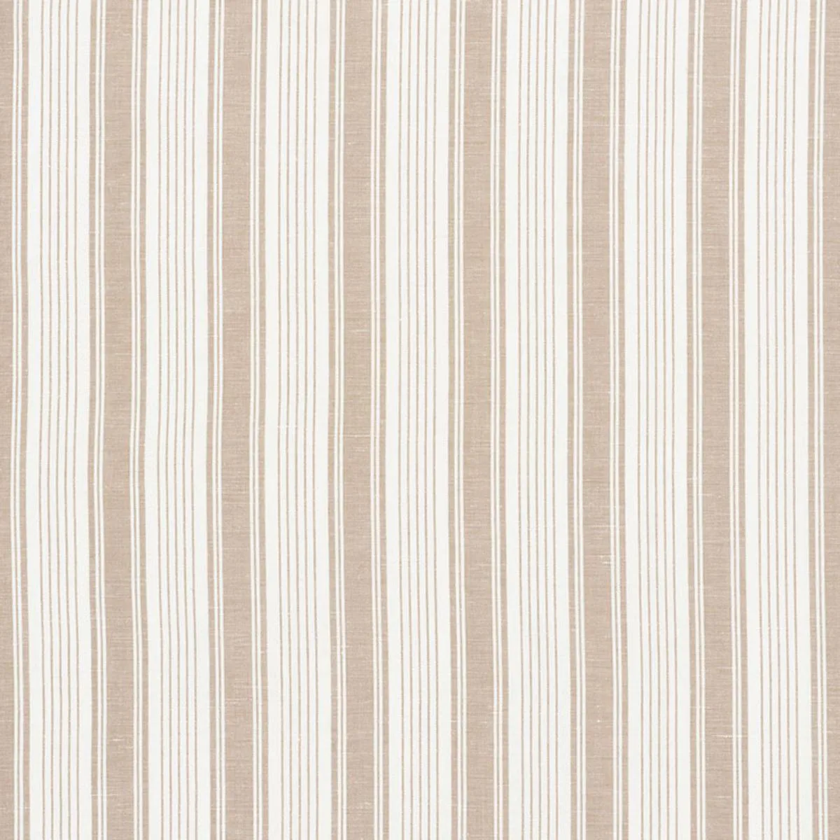 Schumacher 73003 Ojai Stripe Neutral fabric swatch