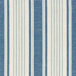 Schumacher 73000 Ojai Stripe Prussian Blue fabric swatch