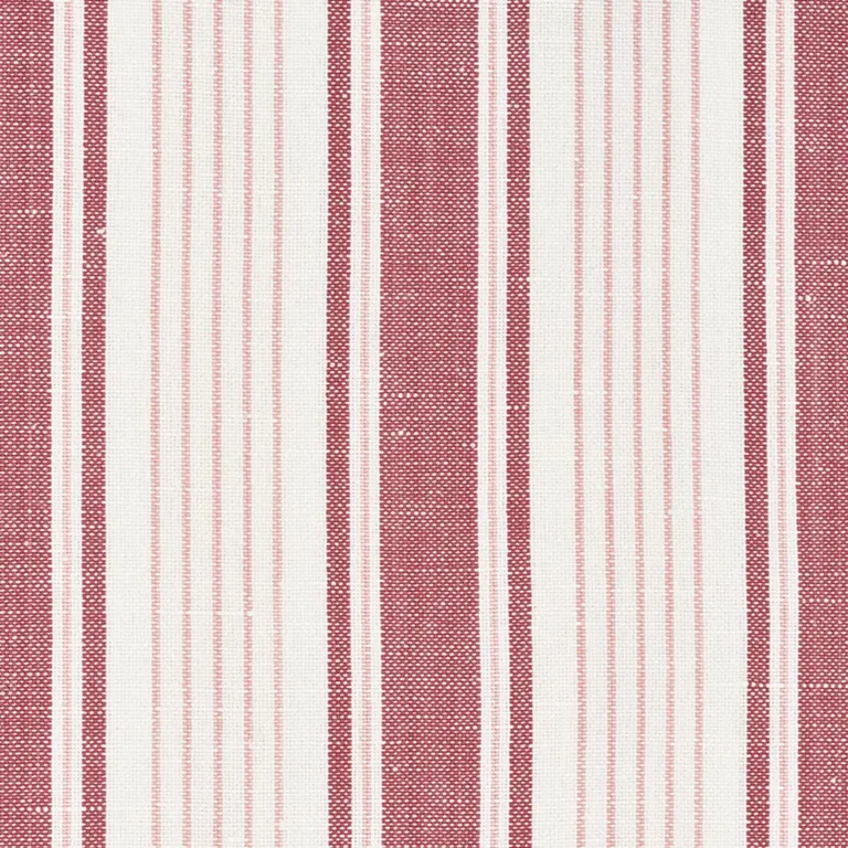 Schumacher 73004 Ojai Stripe Red fabric swatch
