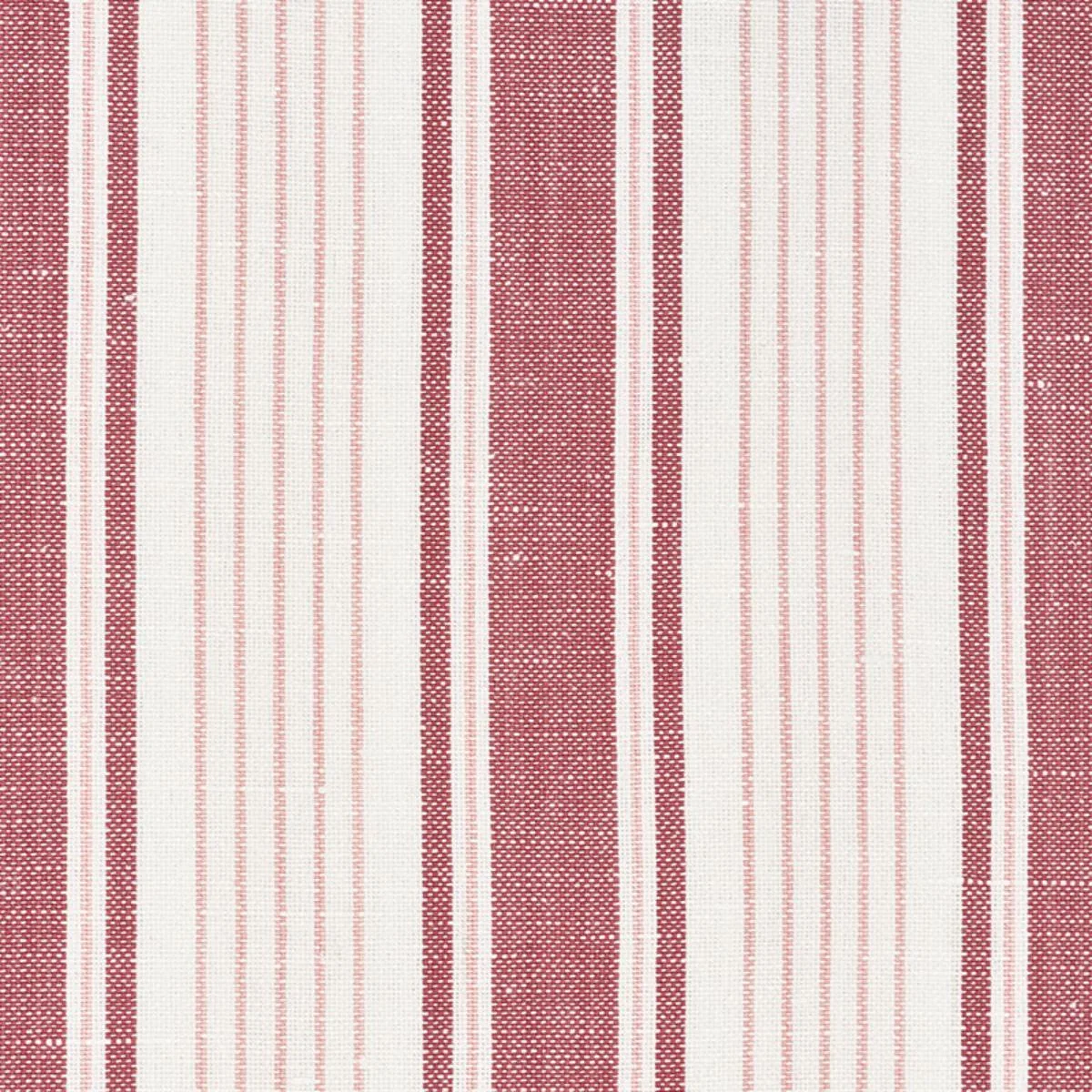 Schumacher 73004 Ojai Stripe Red fabric swatch