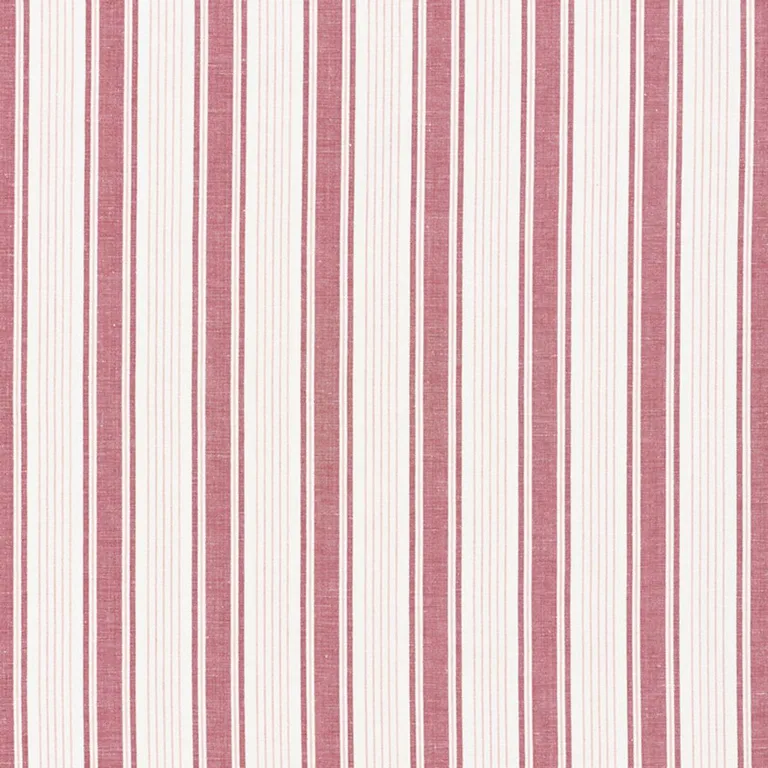 Schumacher 73004 Ojai Stripe Red fabric swatch