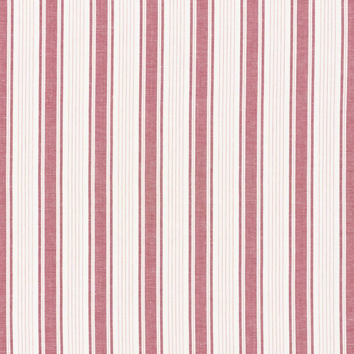 Schumacher 73004 Ojai Stripe Red fabric swatch