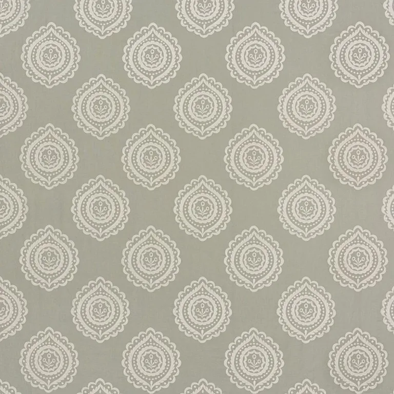Schumacher 70200 Olana Linen Embroidery Haze fabric swatch