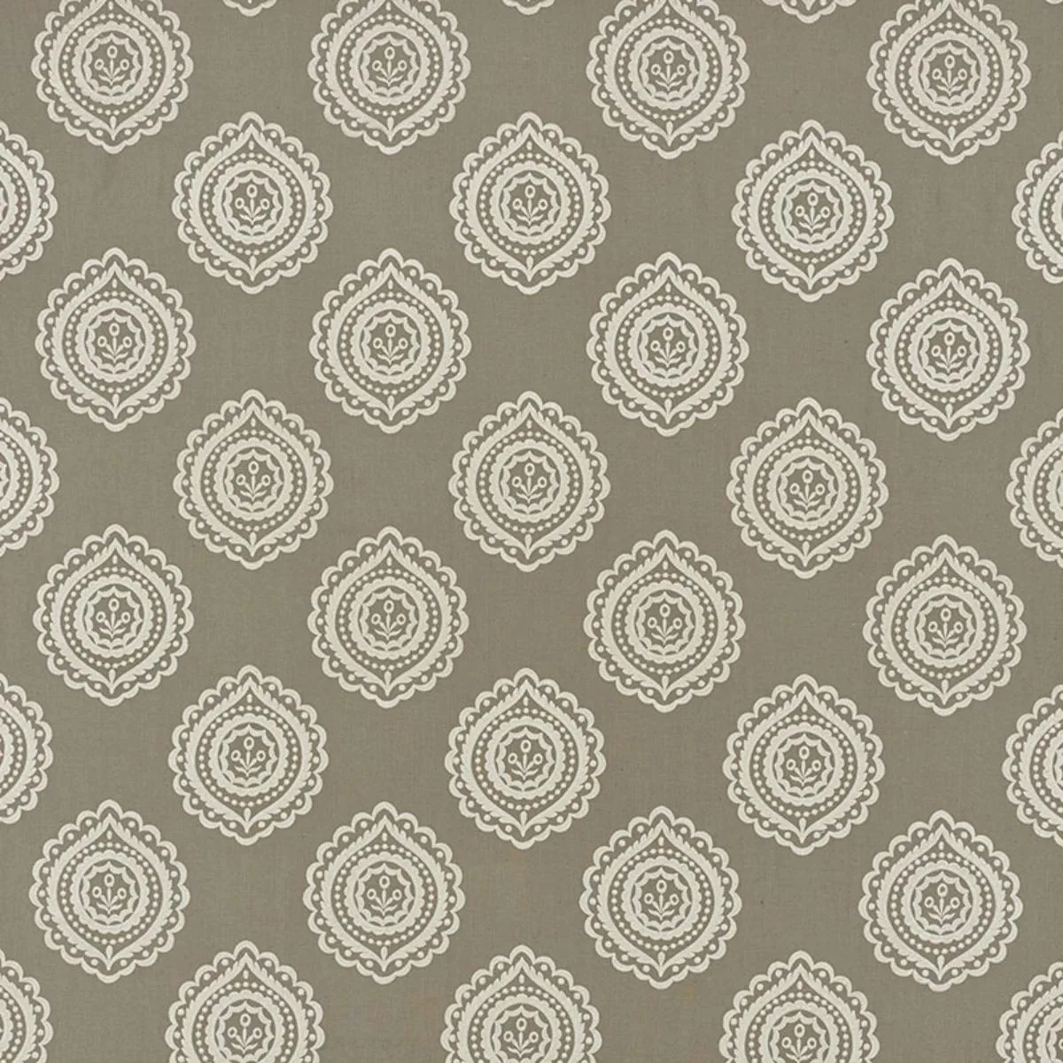 Schumacher 70202 Olana Linen Embroidery Stone fabric swatch