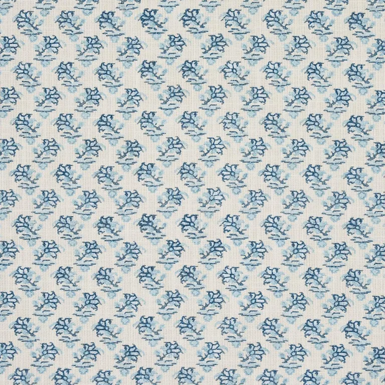 Schumacher 180760 Oleander Indoor/Outdoor Indigo fabric swatch