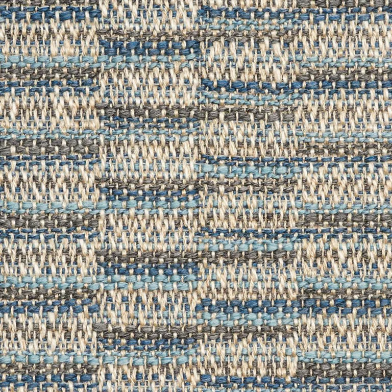 Schumacher 75842 Olmeda Performance Indigo fabric swatch