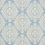 Schumacher 71945 Omar Embroidery Sky fabric swatch