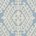 Schumacher 71945 Omar Embroidery Sky fabric swatch