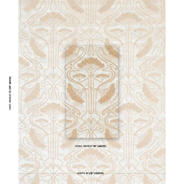 Schumacher 83170 Ombelli Jacquard Velvet Fawn fabric swatch