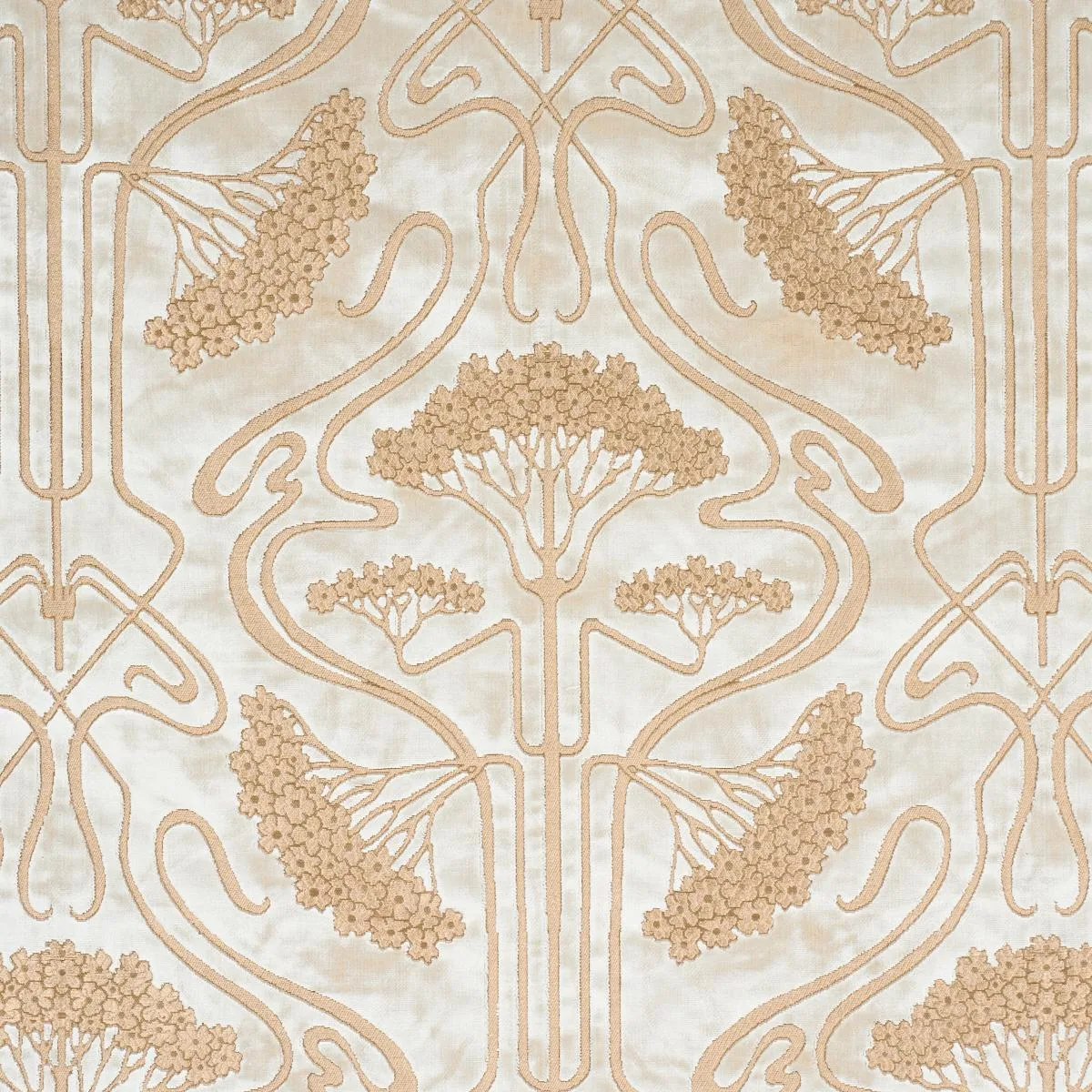 Schumacher 83170 Ombelli Jacquard Velvet Fawn fabric swatch