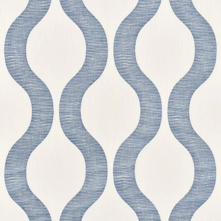Schumacher 73223 Ondata Blue fabric swatch