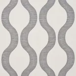 Schumacher 73222 Ondata Charcoal fabric swatch