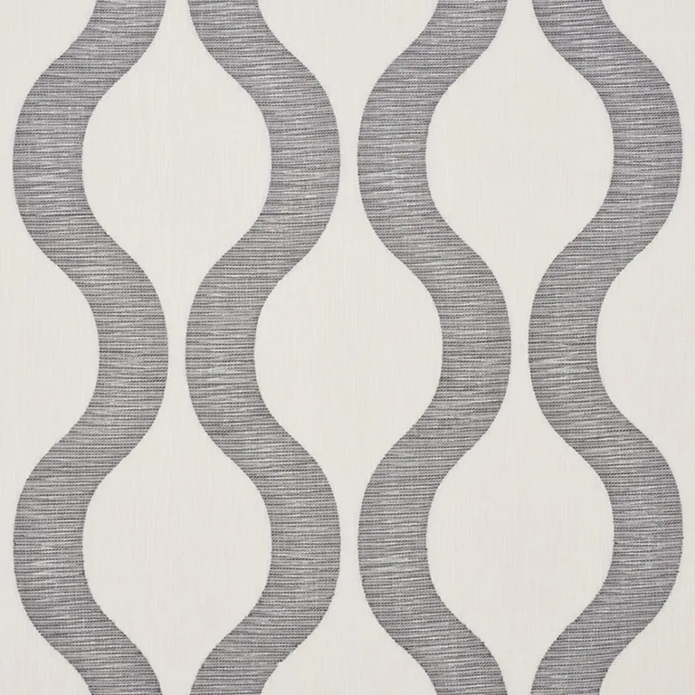 Schumacher 73222 Ondata Charcoal fabric swatch