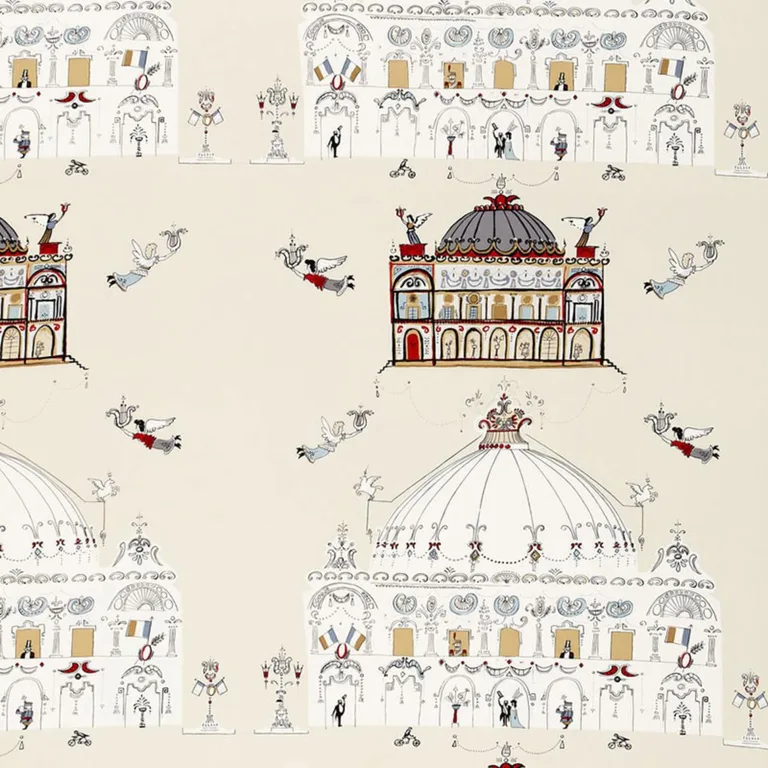 Schumacher 174001 Opera Natural fabric swatch