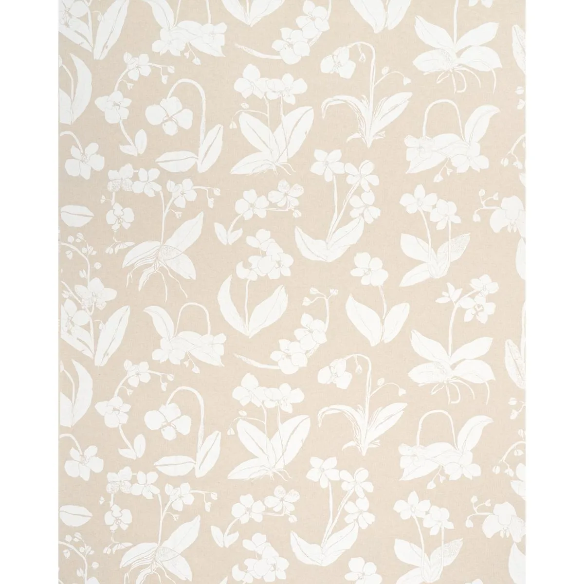 Schumacher 180511 Orchids Have Dreams Light Neutral fabric swatch