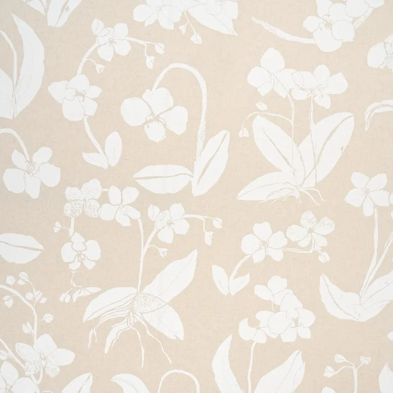 Schumacher 180511 Orchids Have Dreams Light Neutral fabric swatch