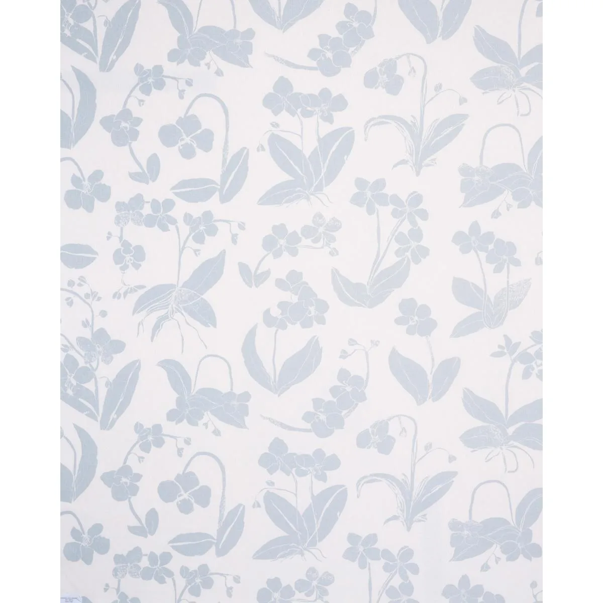 Schumacher 180512 Orchids Have Dreams Sky fabric swatch