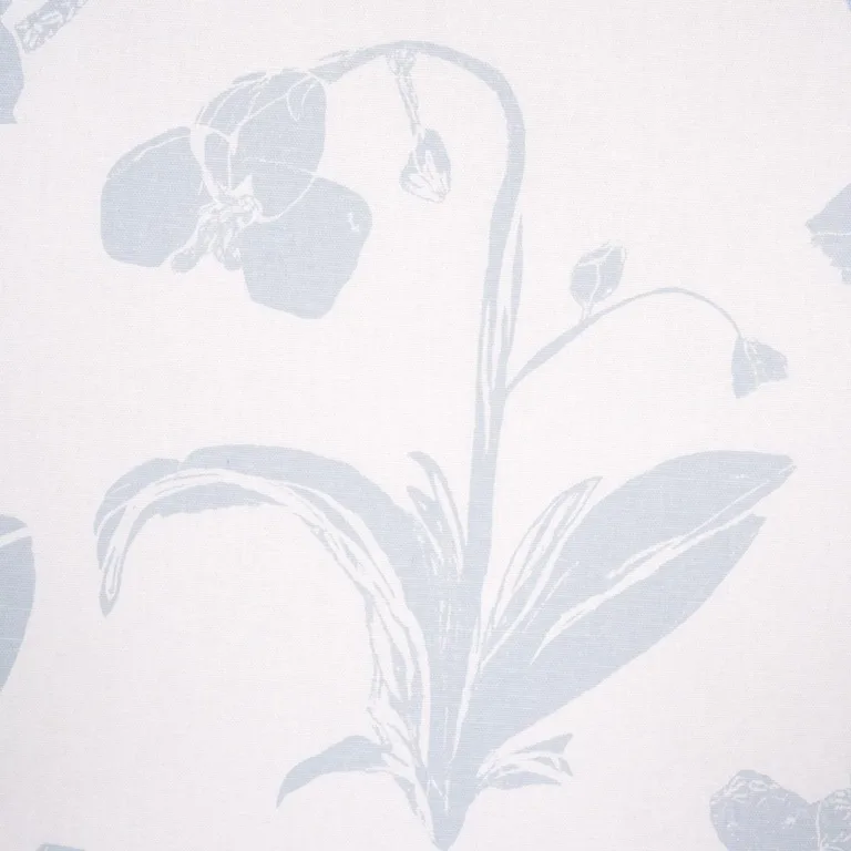 Schumacher 180512 Orchids Have Dreams Sky fabric swatch