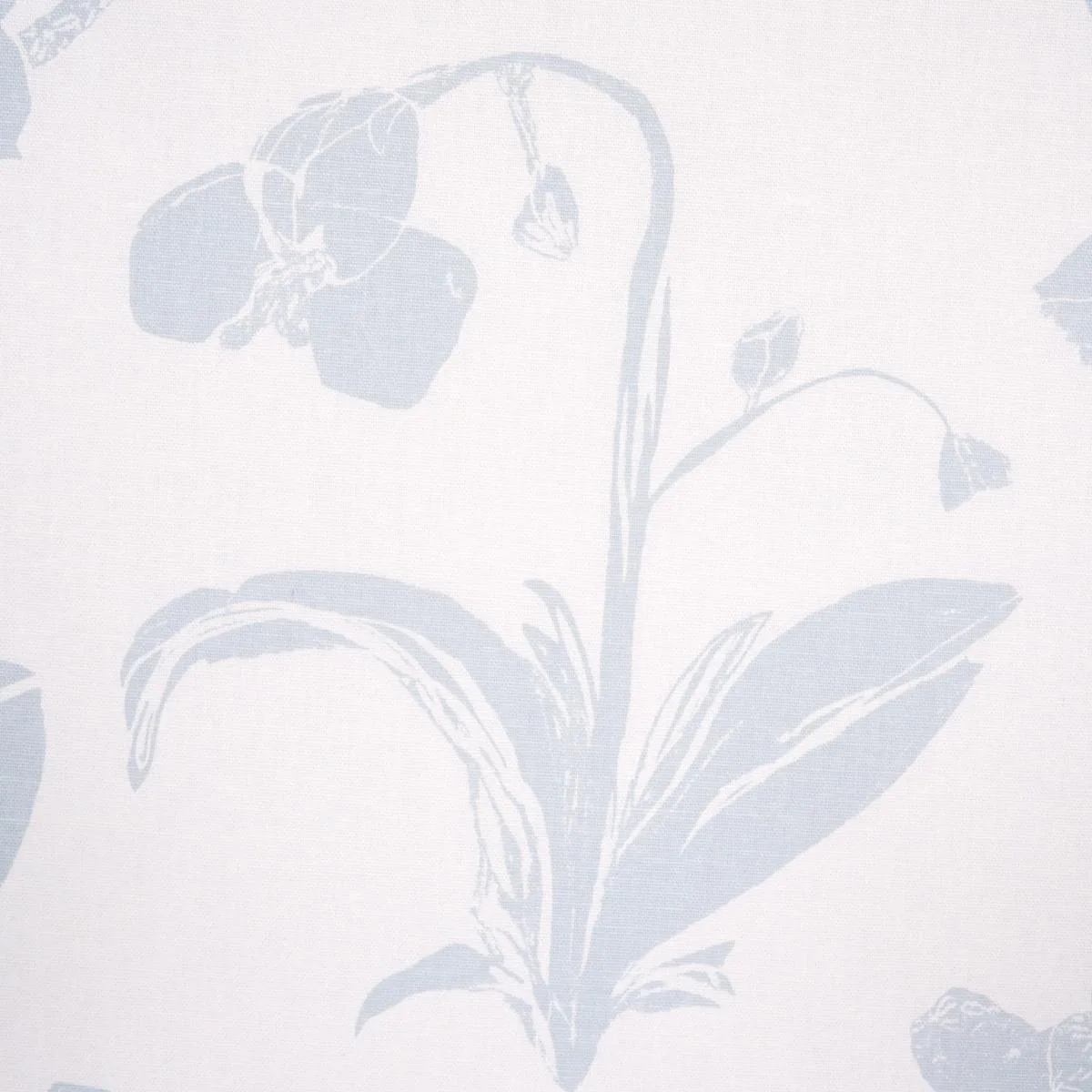 Schumacher 180512 Orchids Have Dreams Sky fabric swatch