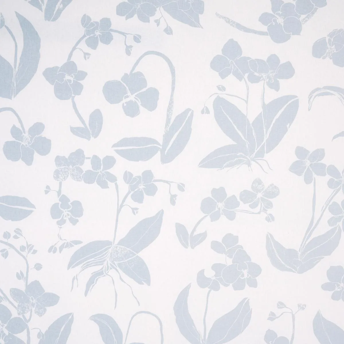 Schumacher 180512 Orchids Have Dreams Sky fabric swatch