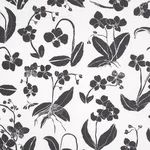 Schumacher 180510 Orchids Have Dreams Soft Black fabric swatch