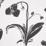 Schumacher 180510 Orchids Have Dreams Soft Black fabric swatch