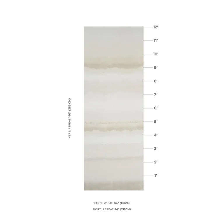Schumacher 181581 Orissa Panel Alabaster fabric swatch