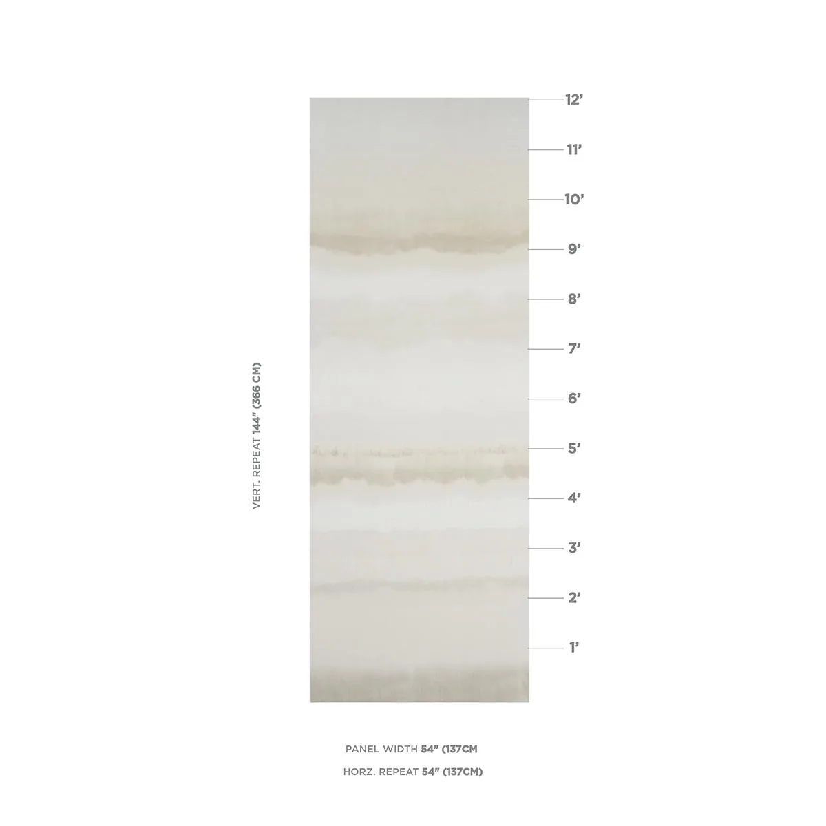 Schumacher 181581 Orissa Panel Alabaster fabric swatch