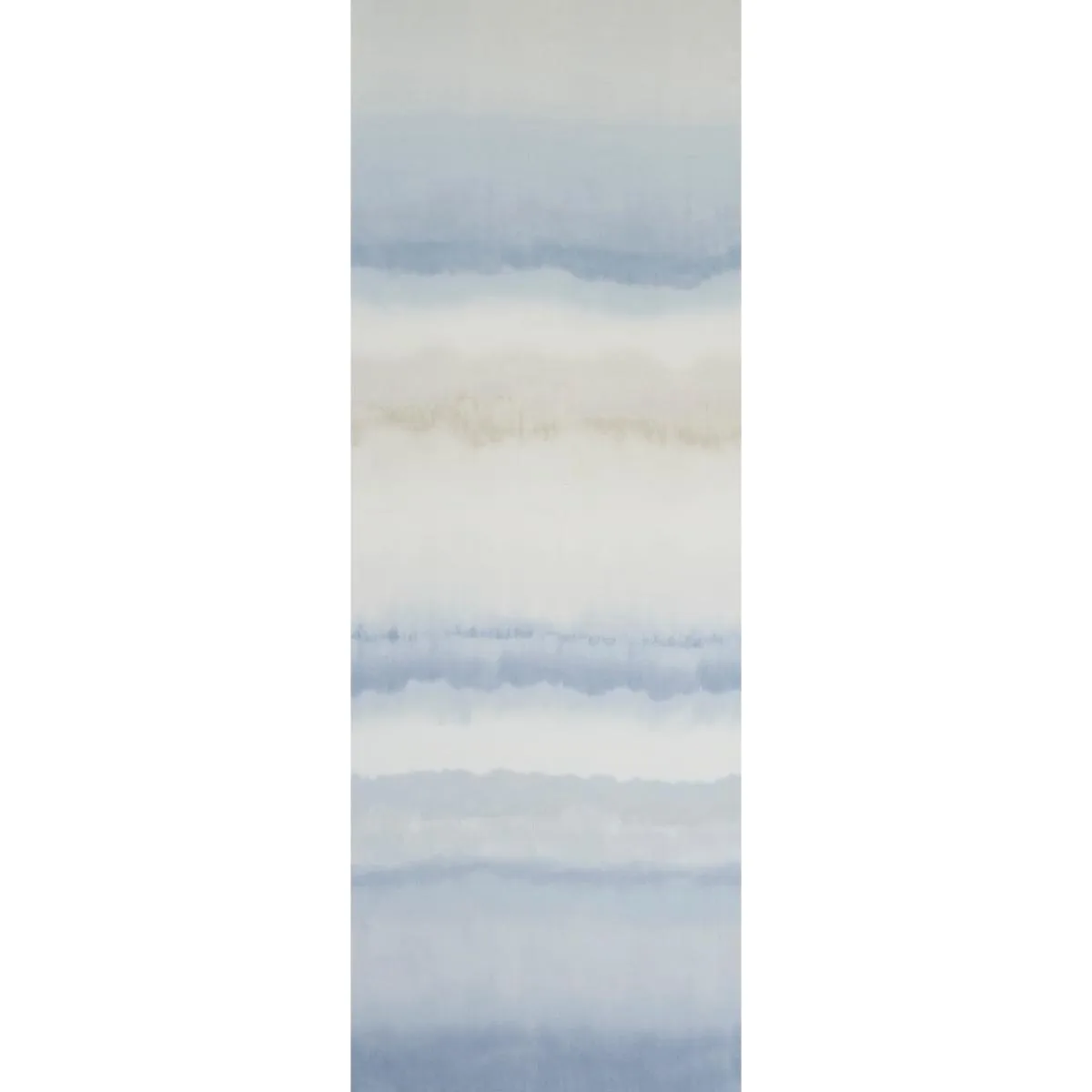 Schumacher 181580 Orissa Panel Blue & Natural fabric swatch