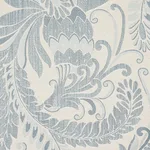 Schumacher 80641 Orley Jaquard Blue On Light Blue fabric swatch