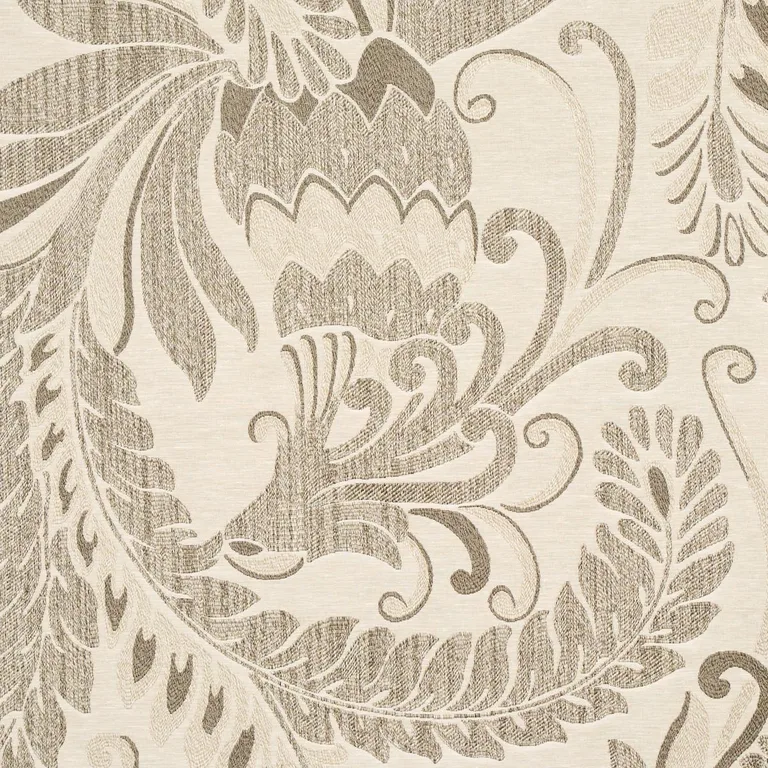 Schumacher 80640 Orley Jaquard Neutral fabric swatch